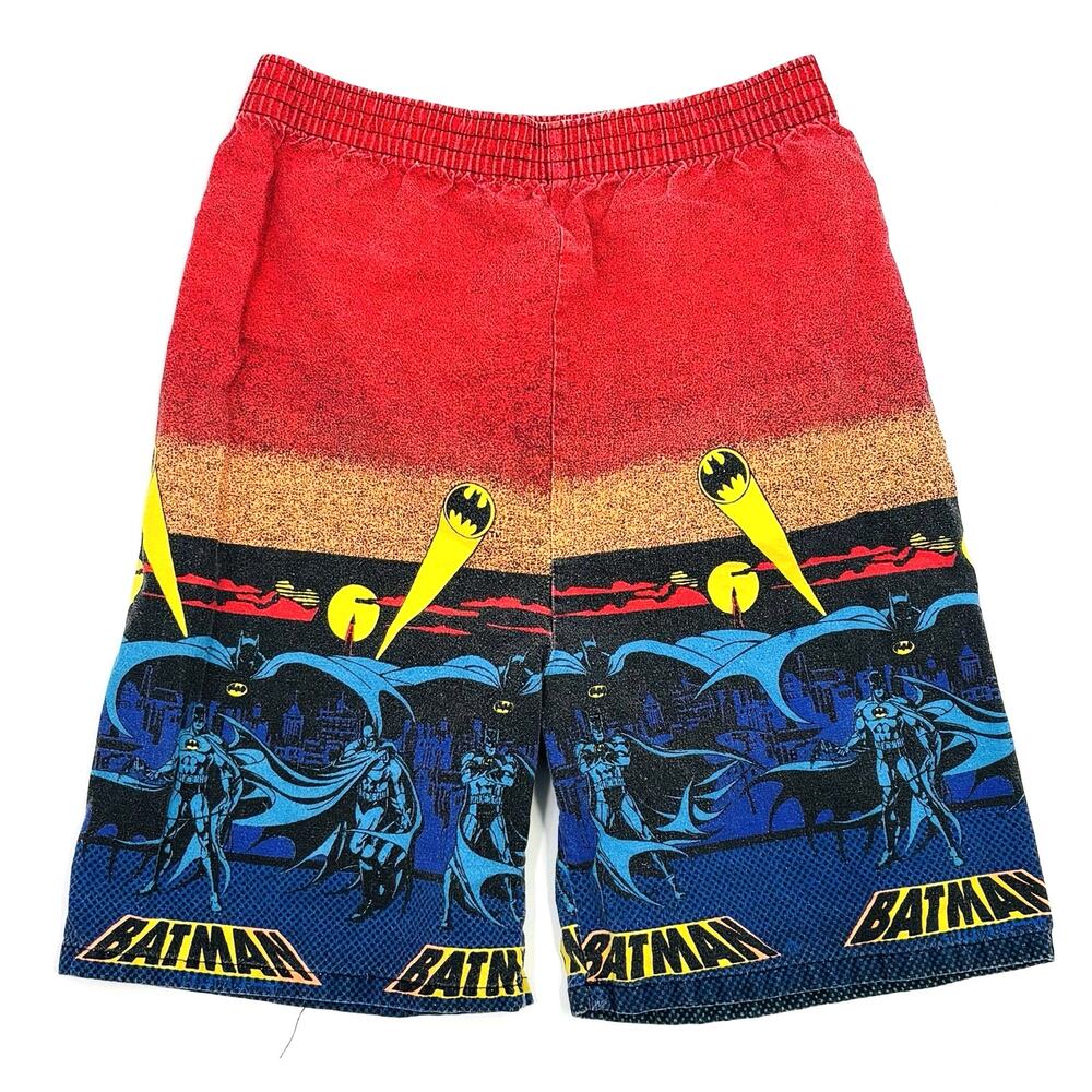 Vintage 90s Batman AOP Shorts Youth Boys Medium Lightweight Cotton Dc Comics